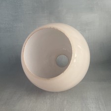 Luminaire globe / tulipe boule ouverte opaline blanc rose double paroi