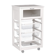 Chariot à pain en bois avec