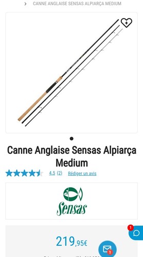 Canne sensas 90m - canne, 3,90m