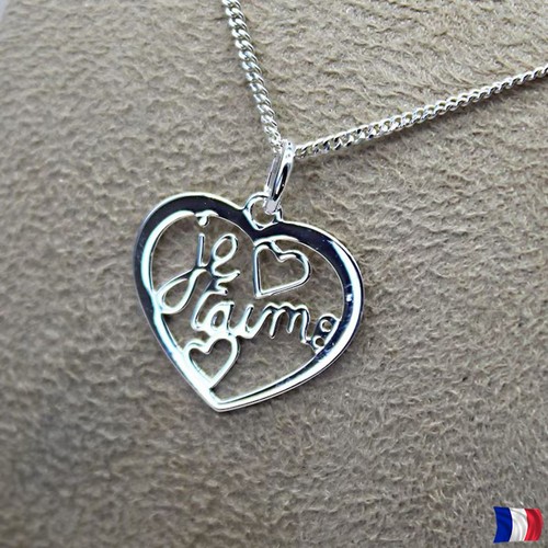 Pendentif cœur je - pendentif, “je