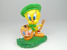 Mini Resin Statue Looney Tunes Tweety Titi Painter Vintage 2002 Warner Bros