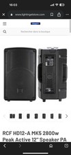 RCF HD 12-A MK5 12" Active 2-Way Speaker - Black