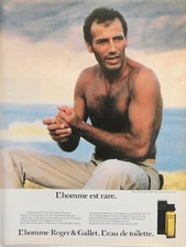 PUBLICITÉ DE PRESSE 1981 L'HOMME ROGER & GALLET L'EAU DE TOILETTE
