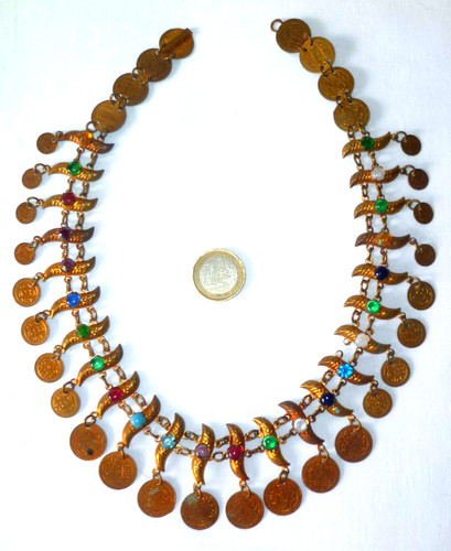 Ancien collier ethnique laiton - ancien,