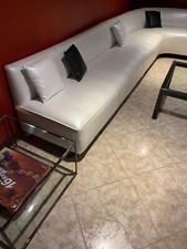 crocodile faux Leather Upholstered Banquette Couch 20ft