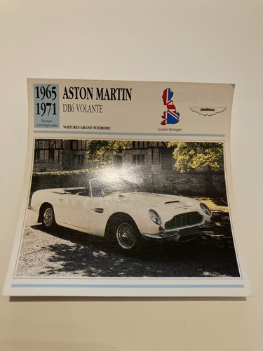 Carte fiche auto aston - fiche,