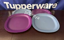Tupperware Impressions Microwave Reheatable 9.5" Luncheon Plates Set of 4 New