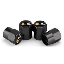 Black Anodised Renault Sport RS Valve Dust Caps For Clio Megane Twingo