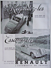 1935 RENAULT VIVASPORT VIVASTELLA NERVASPORT REINASPORT PRESS ADVERTISEMENT