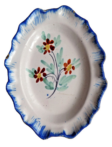 Plat ancien faïence - plat,