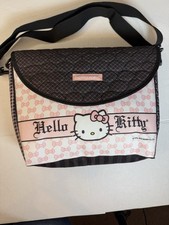 Hello Kitty Tupperware Insulated Lunch Bag Tote Black and Pink