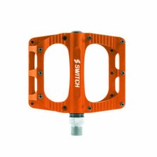 Pedale vtt plateforme descente - bmx switch freeride alu cnc orange filetage 9-1