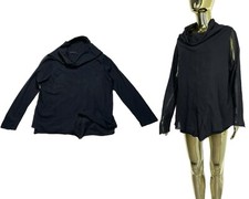 Kokomarina Layered Tunic Black Asymmetrical  Distressed Top Pullover XL