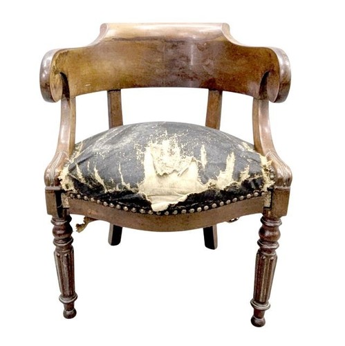 Fauteuil bureau acajou - fauteuil, en
