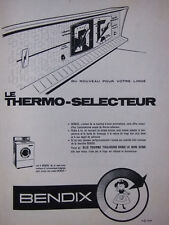 1961 PRESS ADVERTISEMENT LE THERMO-SELECTOR BENDIX WASH LAUNDRY - ADVERTISING