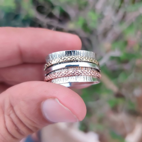 Bague toupie argent massif - toupie, en