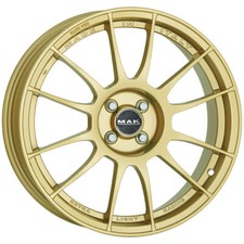 JANTES ROUES MAK XLR POUR FIAT ABARTH GRANDE PUNTO 7.5X18 4X100 GOLD VF8
