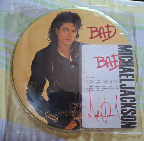 Michael jackson vinyle signé - jackson,