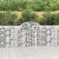 Paniers à gabions arqués 7 pcs 200x30x100/120 cm Fer galvanisé gabion vidaXL