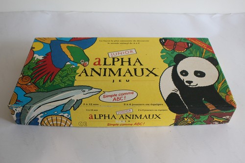 Green board game alpha - game, animaux
