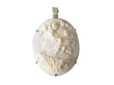 Pendentif Cameo Porcelaine