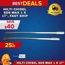 HILTI CHISEL SDS MAX 1 X 17" AND POINTED, PREOWNED, FREE EXTRAS, FAST SHIP 