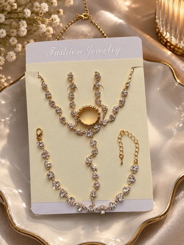 Parure bijoux fantaisie - 4, pcs