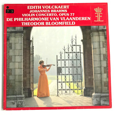 Brahms Violin concerto Edith Volckaert SIGNED Vinyl LP Theodor Bloomfield WR