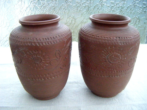 Paire vases poterie - de,