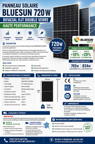 Panneau solaire bluesun 720w - bluesun,