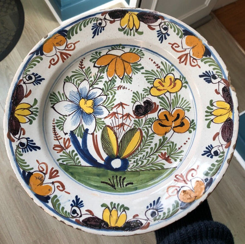 Beau plat faïence - faïence, delft