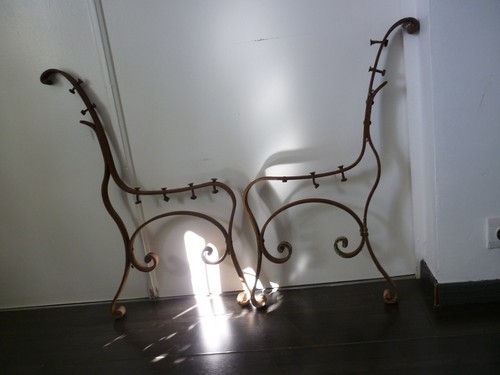 Très ancien banc fer - ancien,
