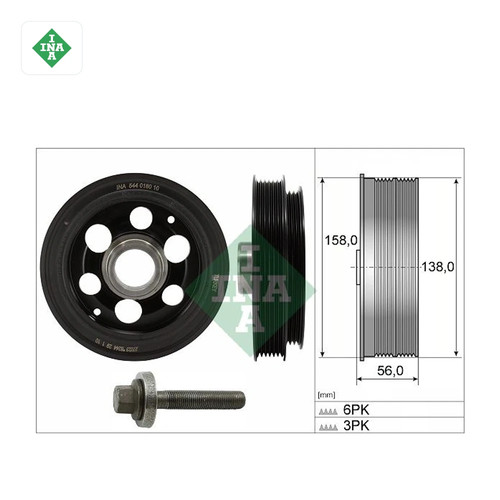 Poulie vilebrequin schaeffler - vilebrequin,