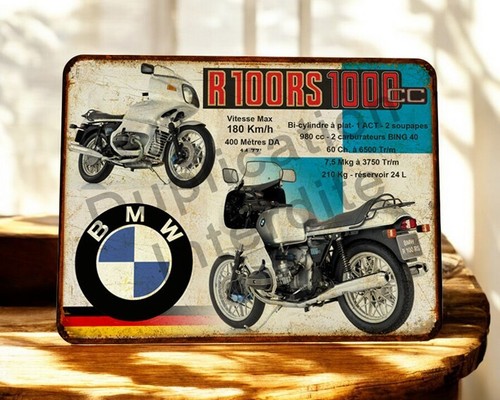 Plaque métal vintage bmw - plaque, r100