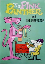 LA PANTHERE ROSE - FOND VERT -