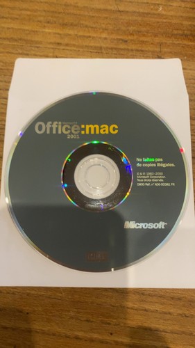 Microsoft office mac 2001 - microsoft, office:mac