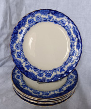 6 assiettes plates en faïence