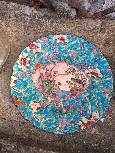 Assiette longwy decor oiseau - assiette,
