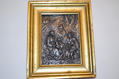 Plaque bas relief sainte - plaque,