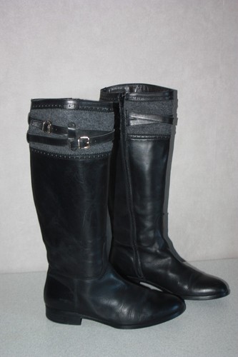 Scapa bottes cuir lisse - cuir, noir