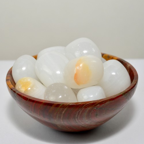 Galets onyx blanc taillé - blanc,