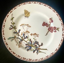 Mounted Plate - Sarreguemines U&C - Carmen Polychrome - 19th Century - Rare