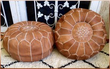 Set of 2 moroccan pouf ottoman