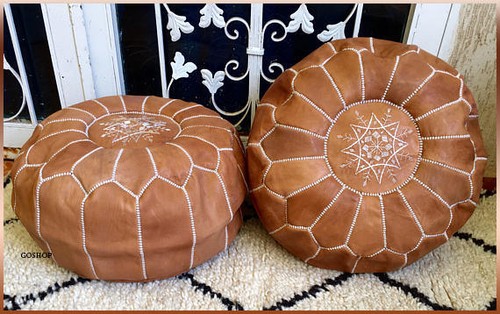 Set moroccan pouf ottoman - set, 2