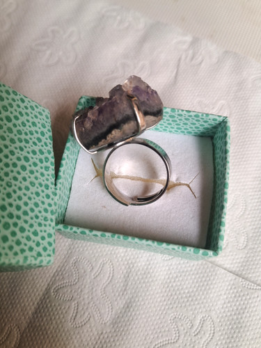Bague femme améthyste - en,
