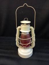 Lampe tempête pétrole SNCF verre rouge ALG Guillouard Nantes 