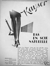 ADVERTISEMENT LES STOCKINGS KAYSER NATURAL SILK SOLIDITY - WOLFF ESTABLISHMENT