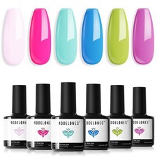 Vernis Semi PermanentVernis Gel UV Semi Permanent 6 Couleur Vernis à Ongles S...