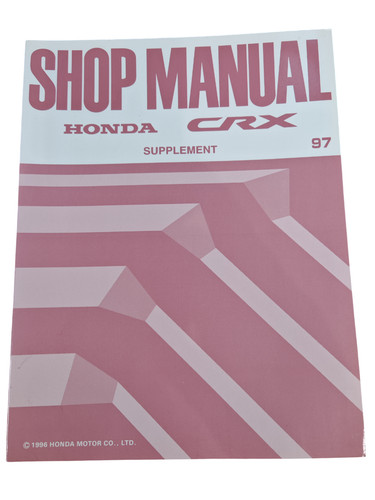 Manuel atelier honda - honda, crx
