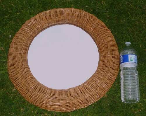 Grand miroir vintage rond - grand,
